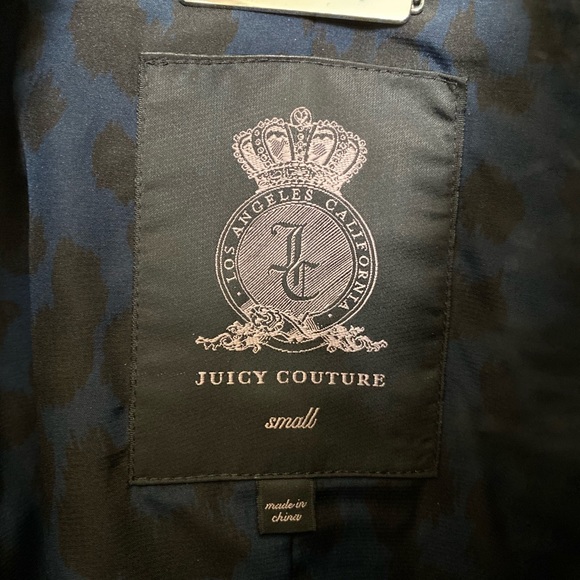 Juicy Couture small navy wool jacket with faux fur - Picture 6 of 8